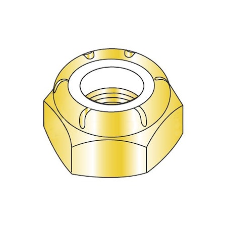 Newport Fasteners Nylon Insert Lock Nut, 5/8"-18, Steel, Yellow Zinc, 400 PK 859198